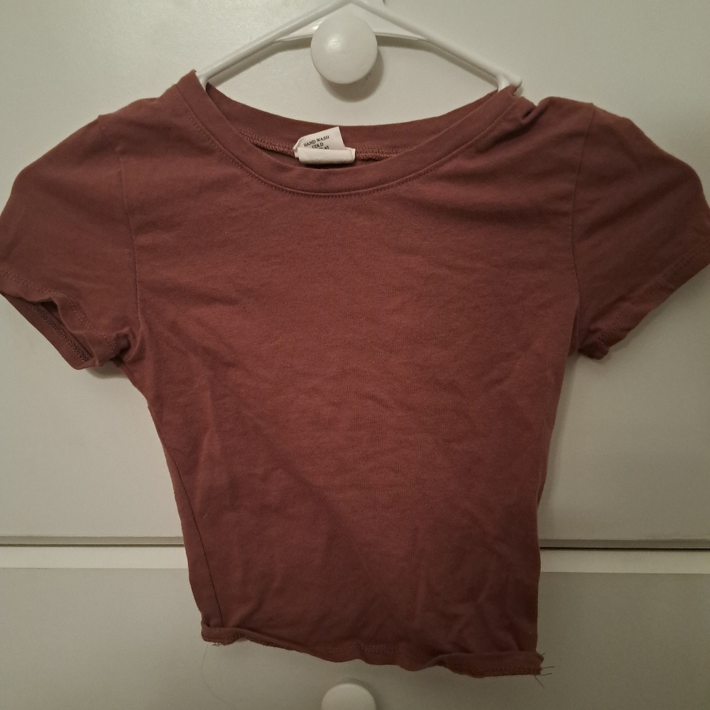 Brown crop top
